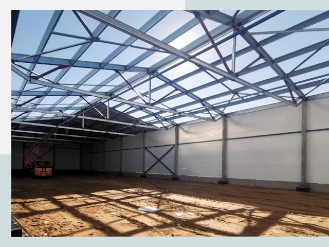 Строительство сенохранилищ в Холмске