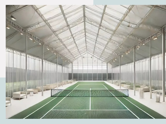 Строительство теннисных кортов в Холмске