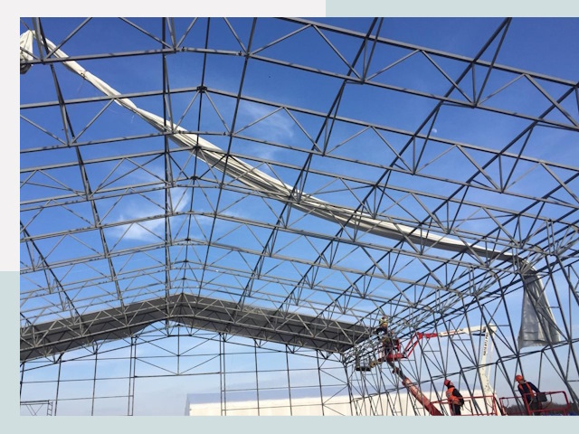 Шатровые ангары от 616 руб. в Холмске и Сахалинской области