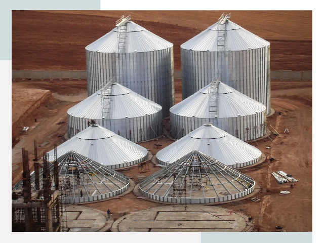 Строительство зерновых силосов в Холмске